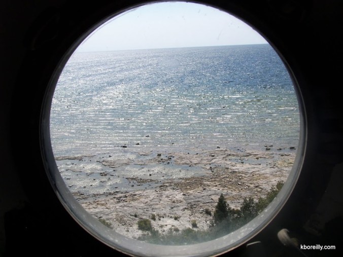 View from porthole of Cana Island Lighthouse; Door County, Wis.