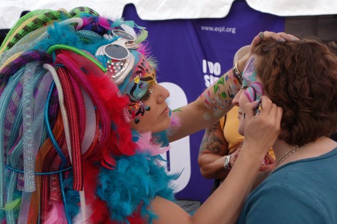 A lot of face paint.